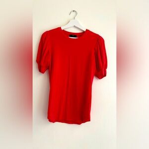 Tahari Red Short Sleeve Tee
